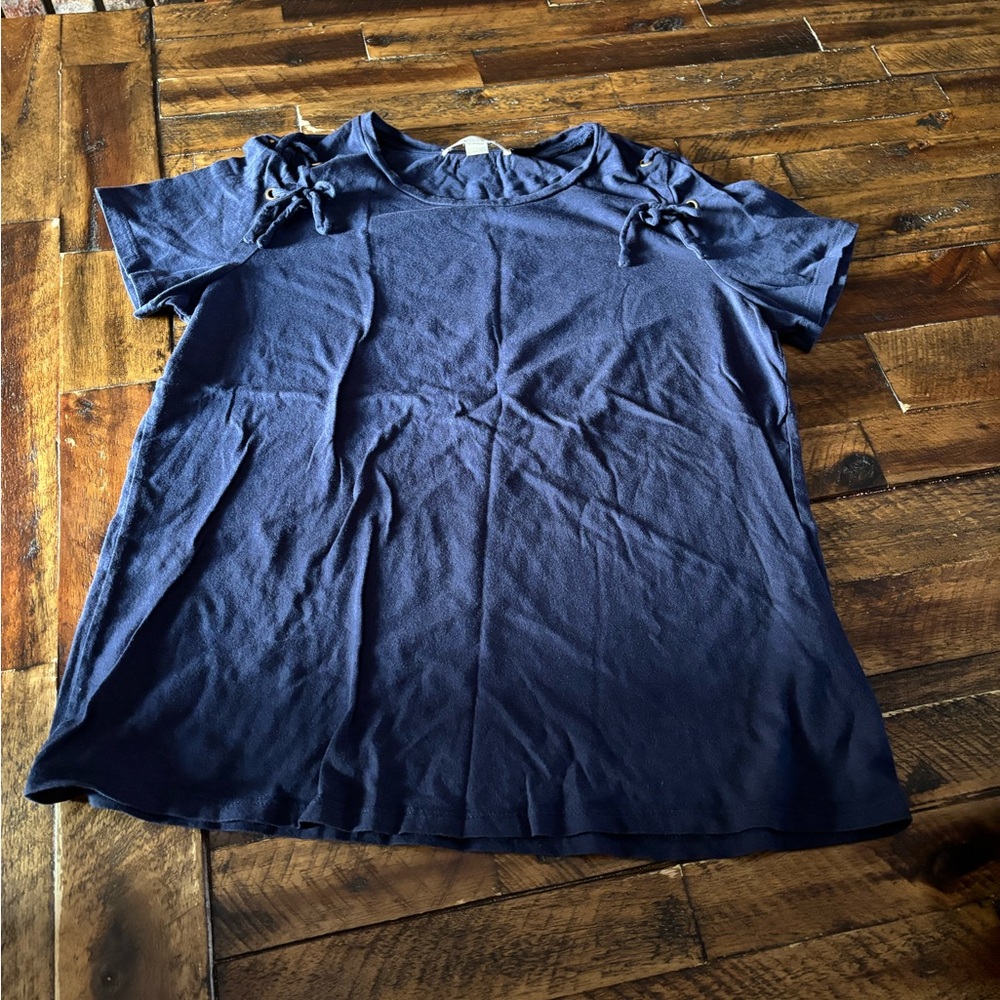 MICHAEL Michael Kors Navy Short Sleeve Top